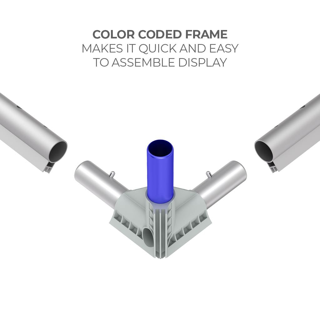 Casonara 116 in Counter Graphic — color-coded frame connections; fabric only, hardware excluded