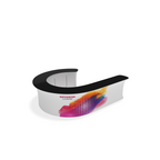 InfoDesk 12J J-Shaped Counter — assembled counter view 1