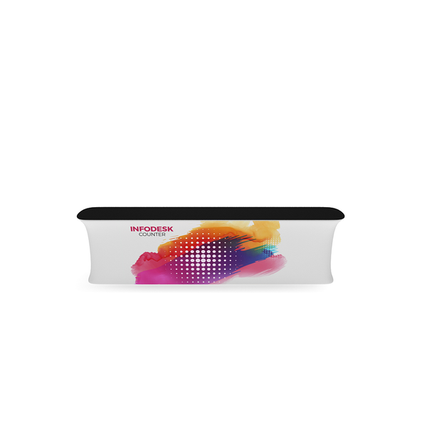 InfoDesk 05F Replacement Graphic — assembled counter view 1; graphic only, hardware excluded