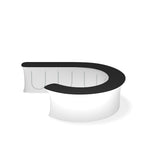 InfoDesk 12J J-Shaped Counter — assembled counter view 3