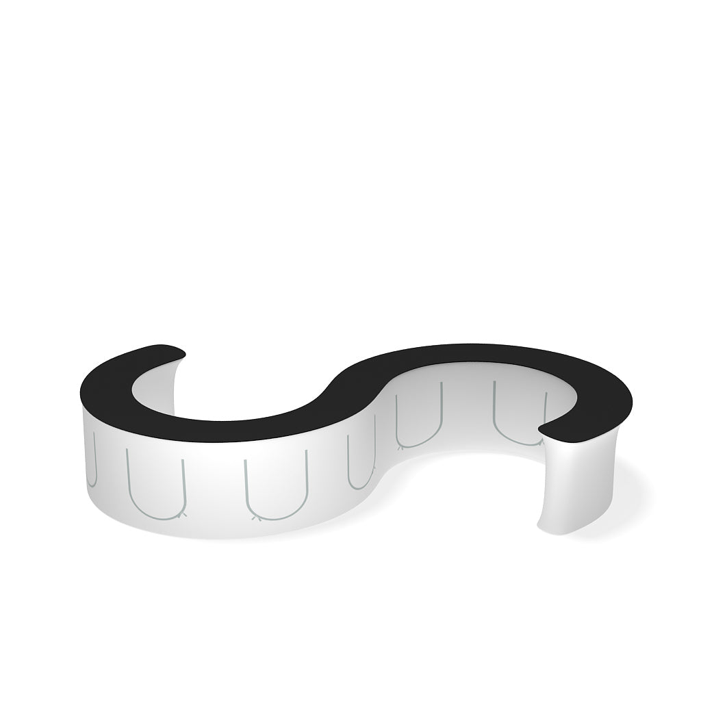 InfoDesk 16S Deep S-Curve Counter — assembled counter view 3