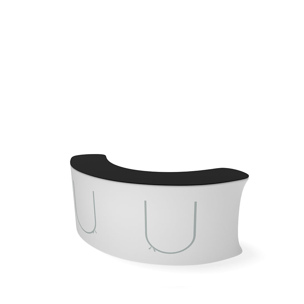 InfoDesk 04CI Concave Counter — assembled counter view 3
