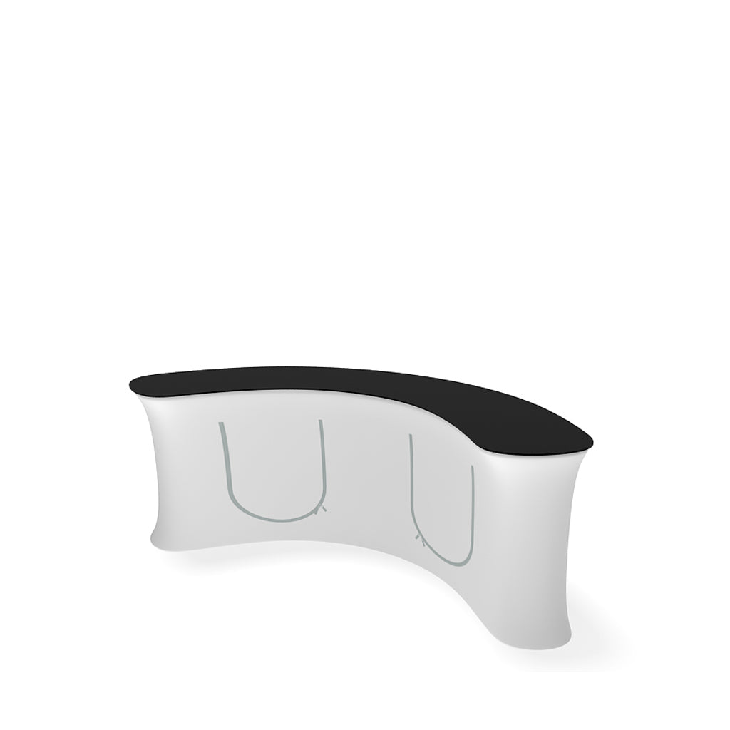 InfoDesk 04CV Convex Counter — assembled counter view 3