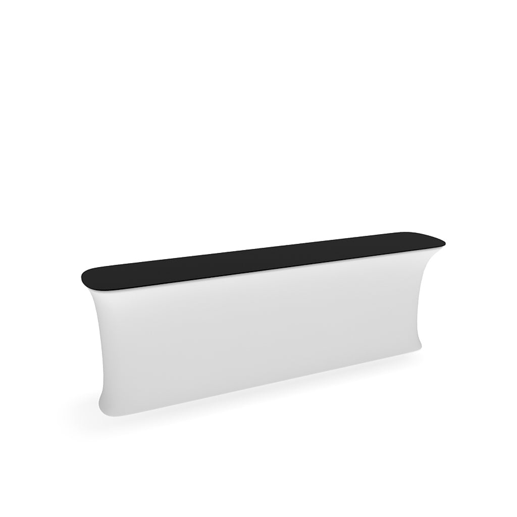 InfoDesk 04F Straight Counter — assembled counter view 2