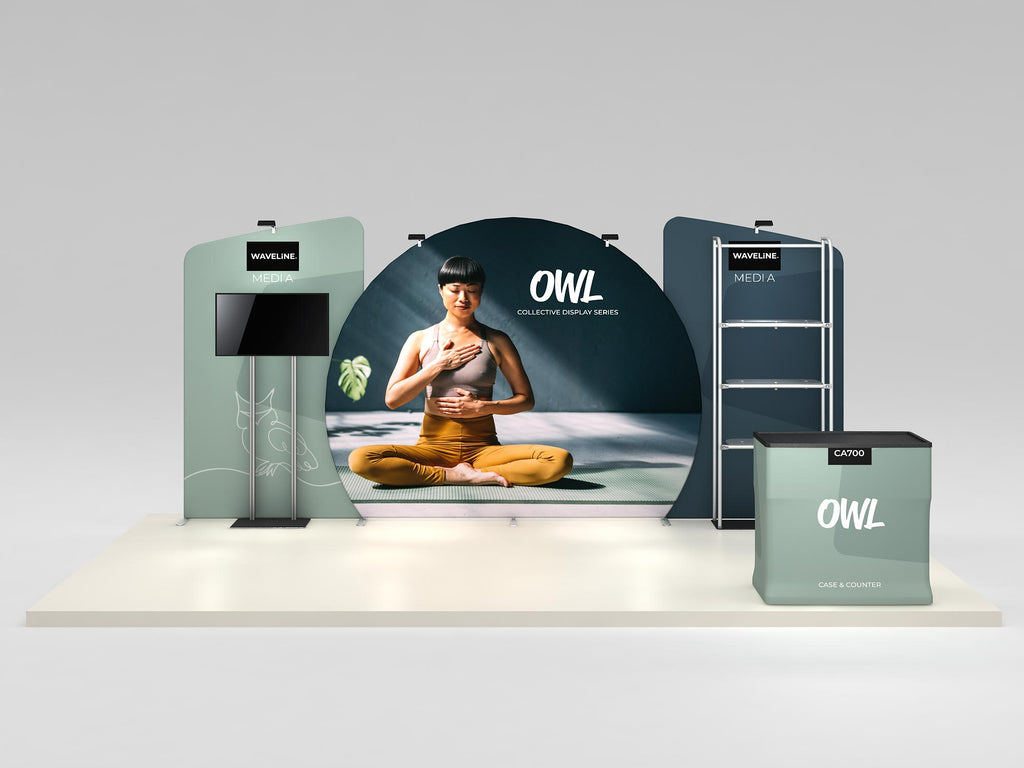 Owl complete display — front overview; screen and flooring shown separately