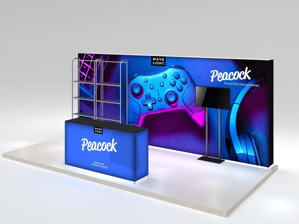 Peacock 10x20 Backlit Kit — product view 4; screens and flooring excluded