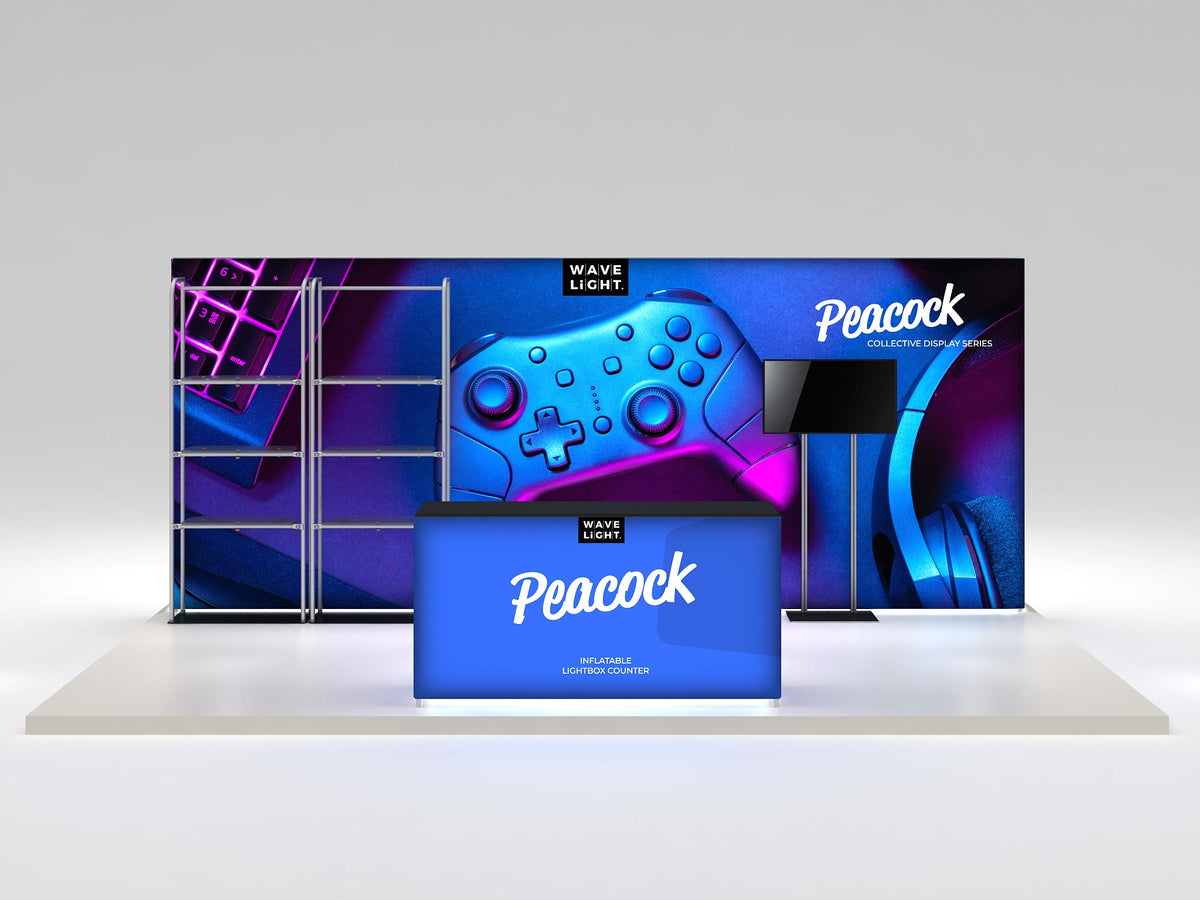Peacock 10x20 Backlit Kit — product view 3; screens and flooring excluded
