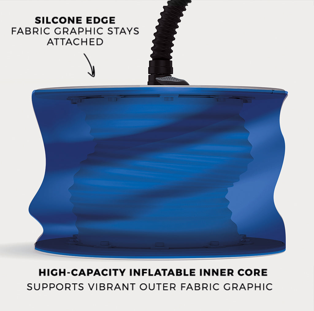 WaveLight Air Rectangular Backlit Counter — silicone-edge graphic detail