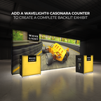 Casonara 20 ft SEG backlit lightbox shown with printed graphic — view 2