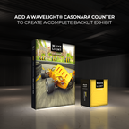 Casonara 6 ft SEG backlit lightbox shown with printed graphic — view 2