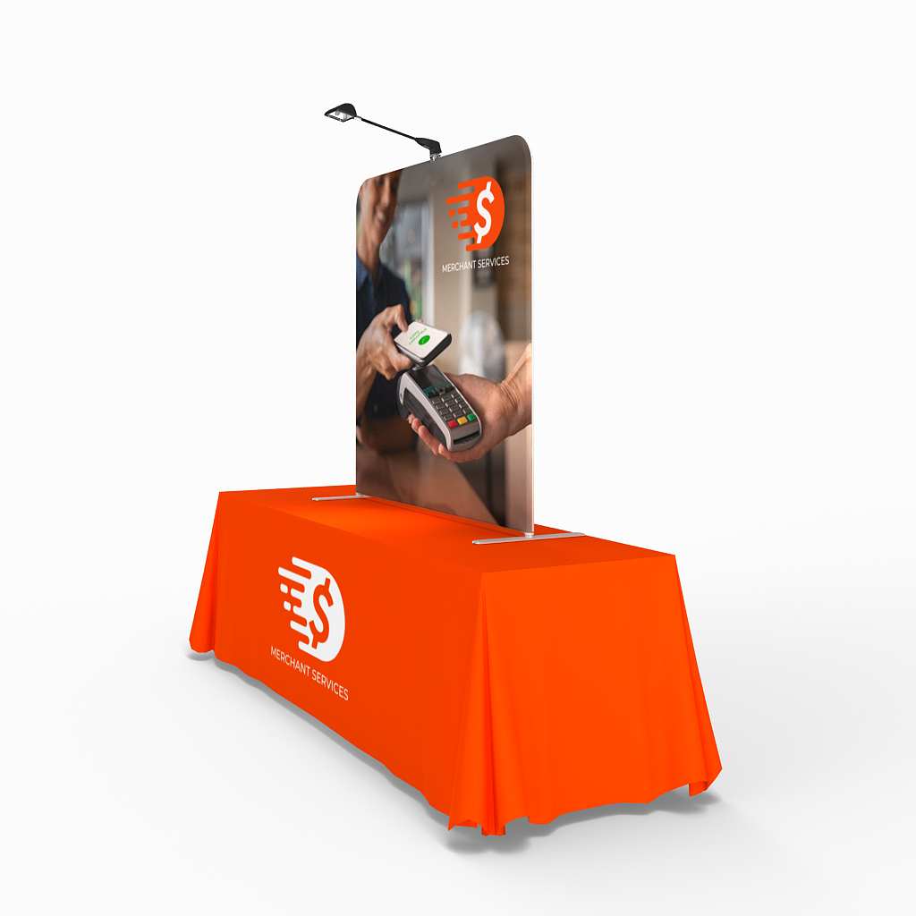 WaveLine 6 ft Tabletop Replacement Graphic — reference display detail; replacement graphics only, hardware not included