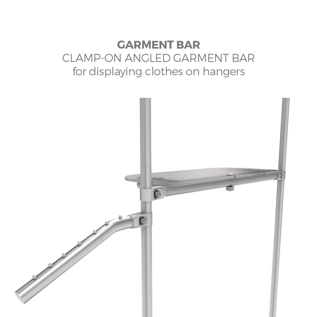 Optional garment bar for WaveLine Merchandiser displays; sold separately