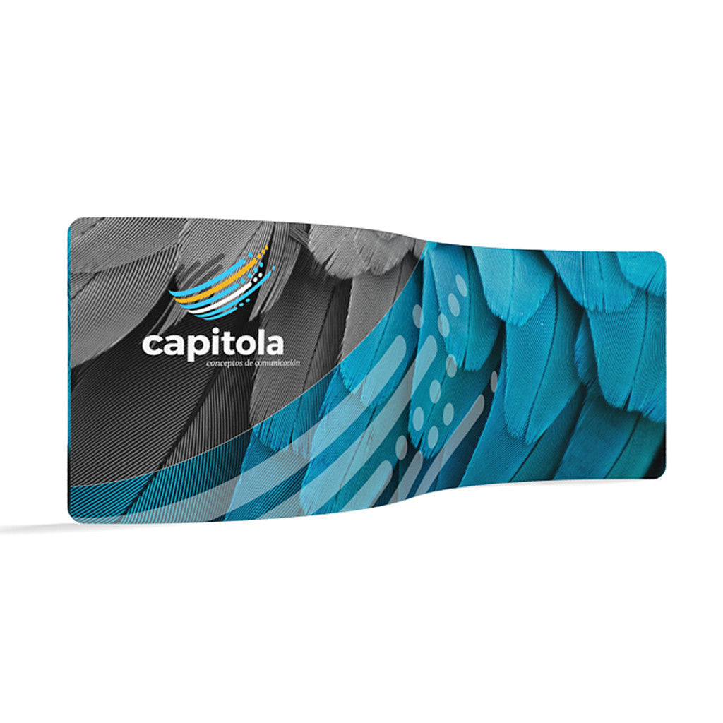 WaveLine 20 ft S-Curve fabric display wall