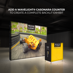 Casonara SEG lightbox wall shown with a coordinating lightbox counter; counter not included