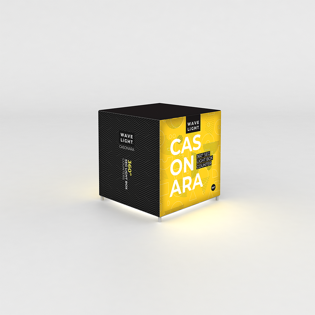 Casonara 40 in Square Backlit Counter — assembled counter
