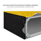 Casonara 40 in Square Backlit Counter — fabric edge installation