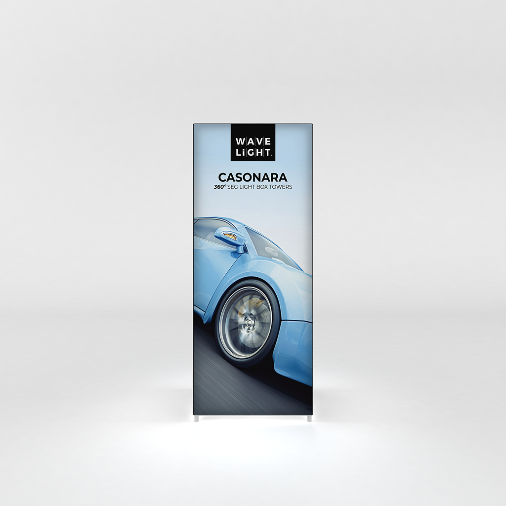 Casonara 8 ft Tower Graphics — front view; graphics only, hardware excluded