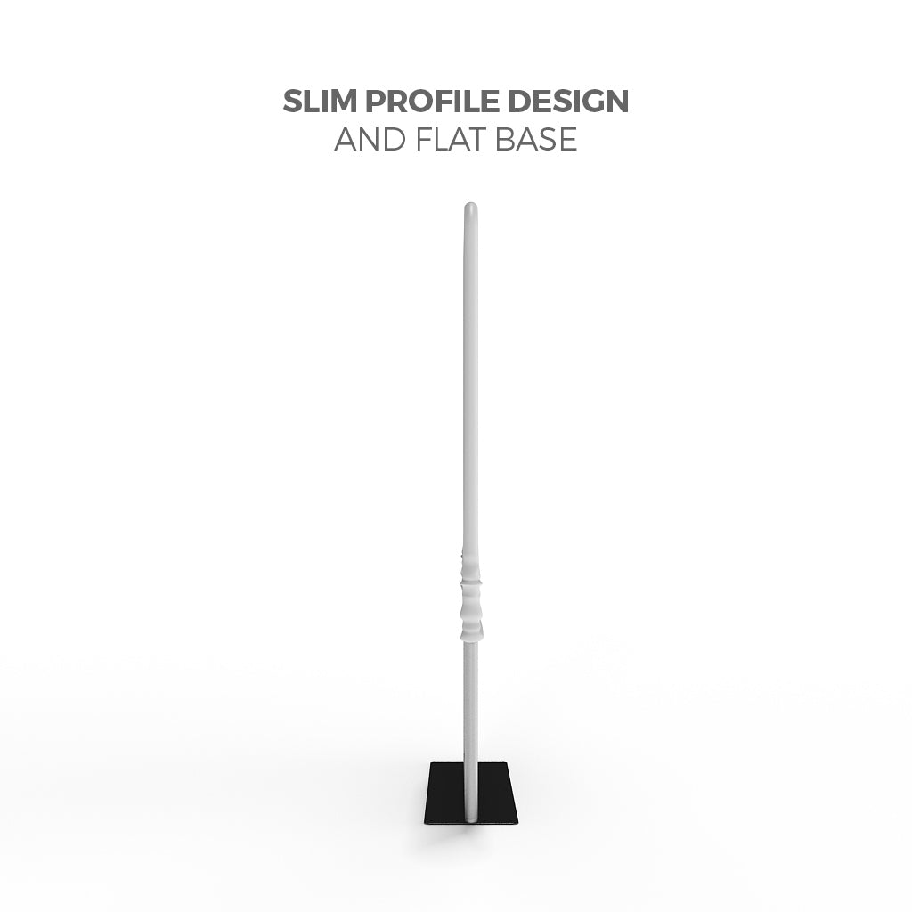 WaveLine 24 × 89 in Rounded Banner — product side profile; optional accessories sold separately