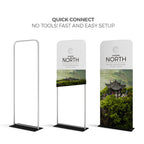 WaveLine 36 × 116 in Rounded Banner — product fabric installation; optional accessories sold separately