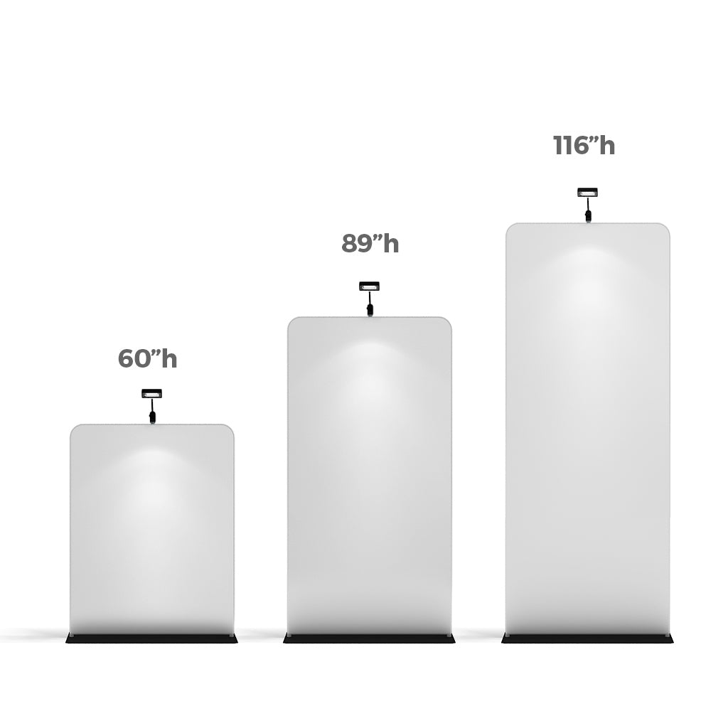 WaveLine 48 × 60 in Rounded Banner Graphic — product size comparison; graphic only, hardware excluded
