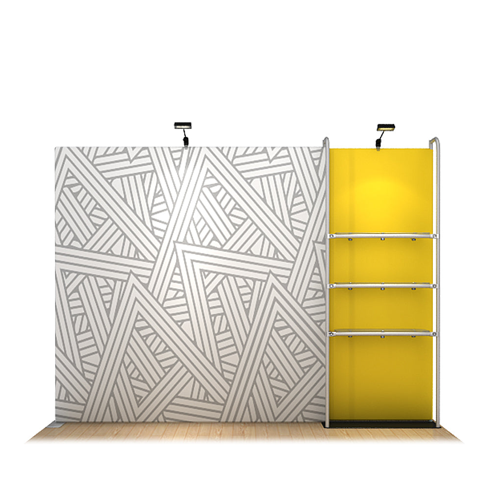 WaveLine Merchandiser Kit 17 shown with optional accessories; replacement graphics only