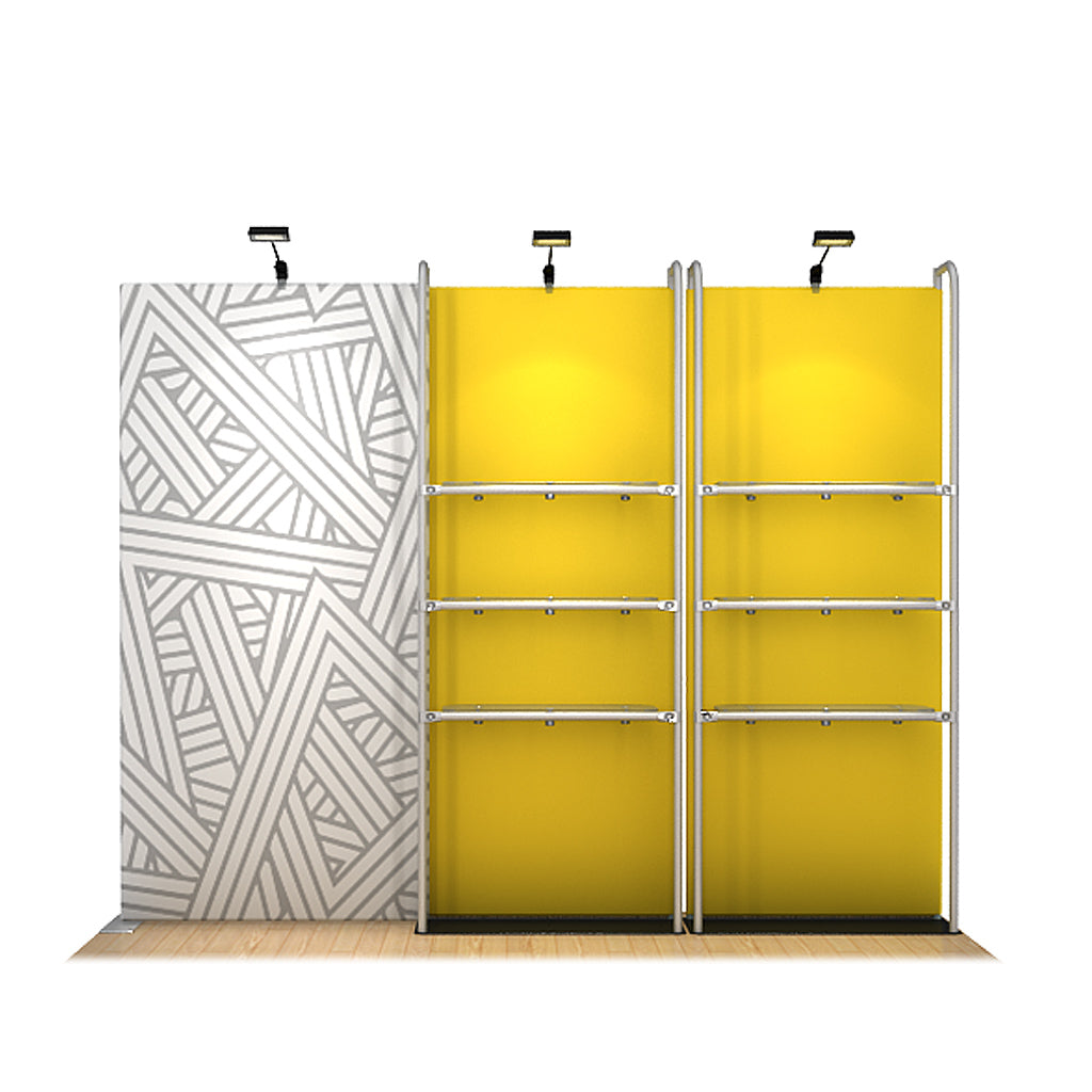 WaveLine Merchandiser Kit 16 shown with optional accessories; see Included list for the selected package