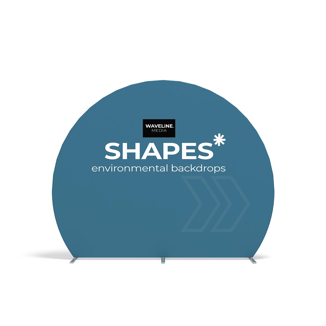 WaveLine Media Panel W circle graphic shown on a frame; hardware sold separately