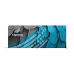 WaveLine 20 ft Straight replacement fabric graphic shown installed on the compatible frame; frame and hardware are not included — view 2