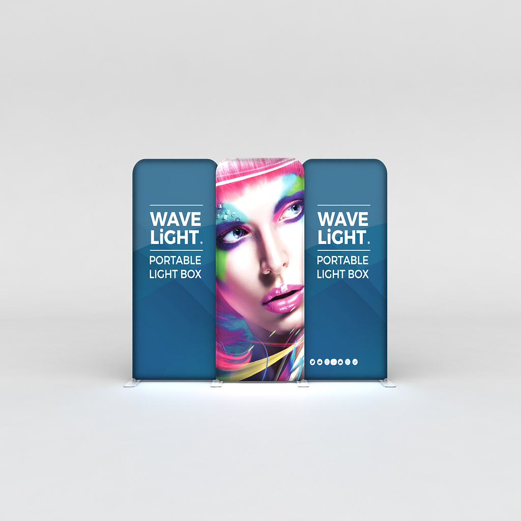 WaveLight Kit 05 replacement fabric graphic shown installed on the compatible frame; frame and hardware are not included — view 2